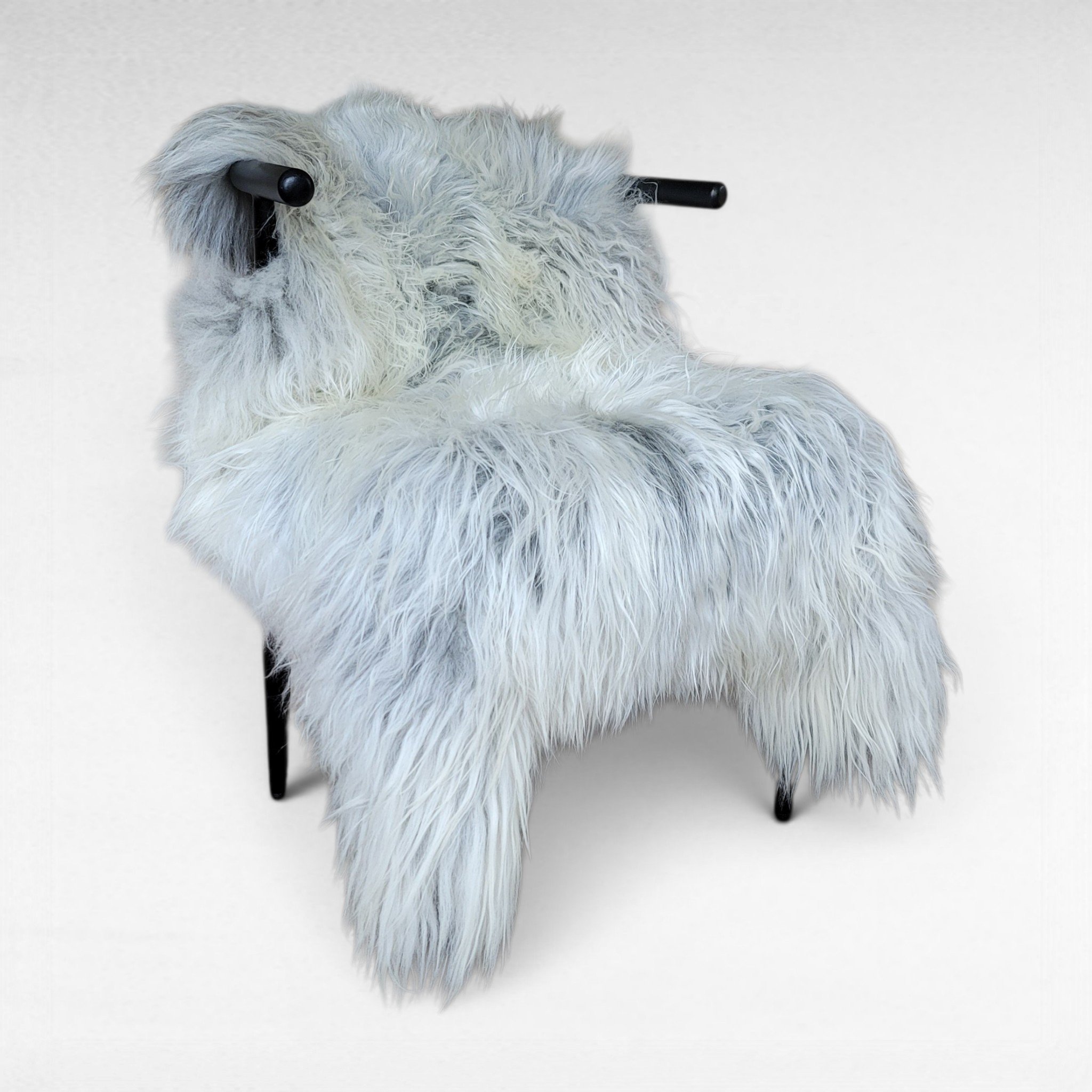 Gray Icelandic Sheepskin Wide, Long + Silky Soft 50" x 33"