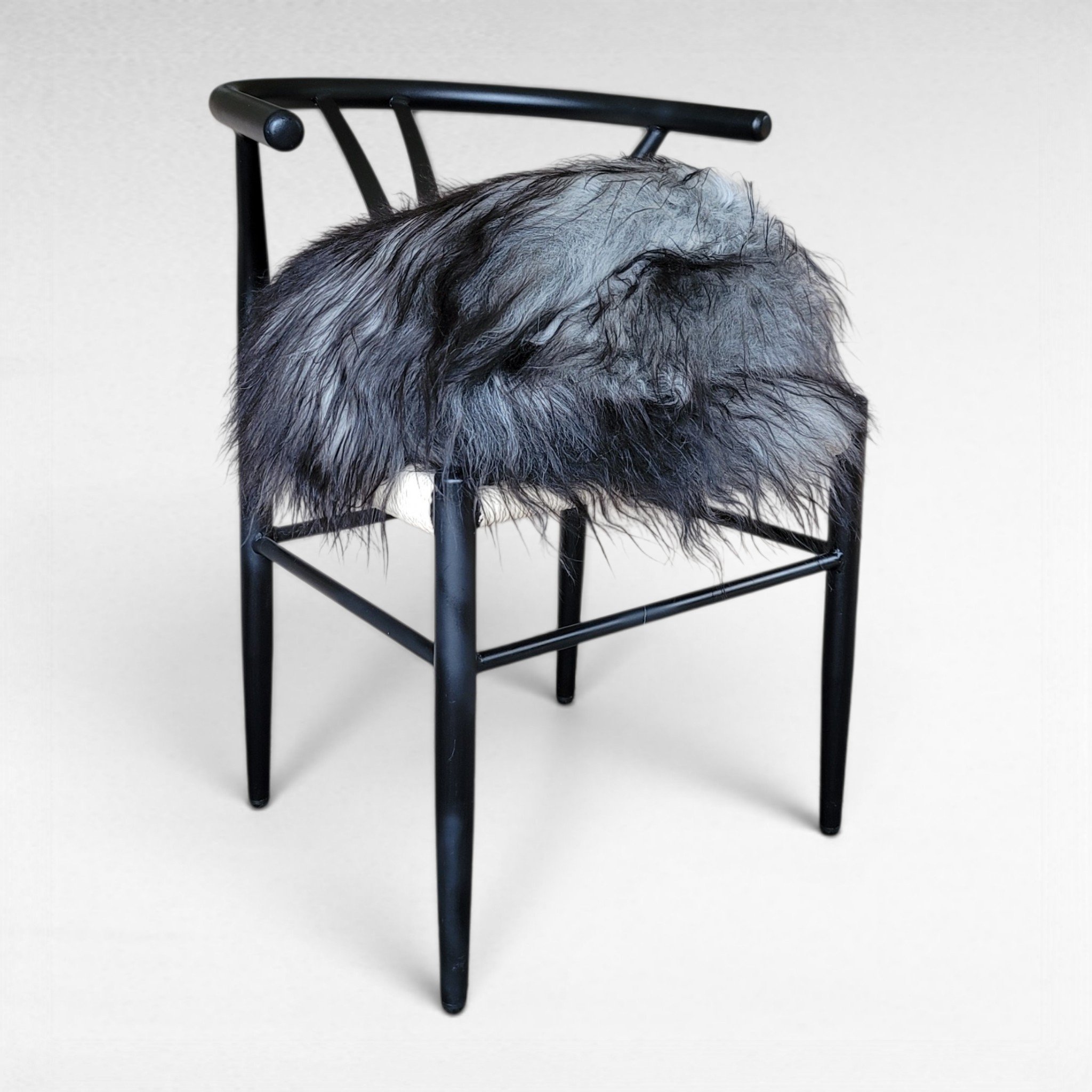 Gray Icelandic Sheepskin Wide, Long + Silky Soft 51" x 32" - Image 2