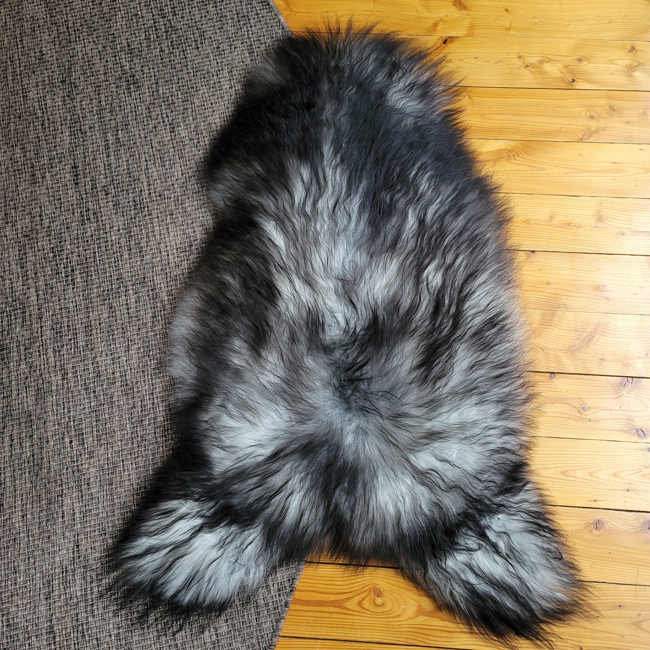 Gray Icelandic Sheepskin Wide, Long + Silky Soft 51" x 32" - Image 3