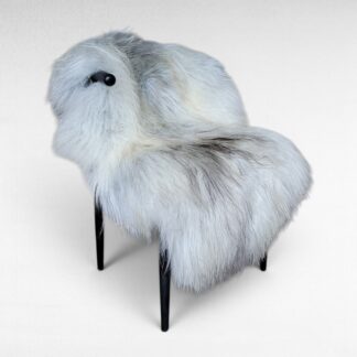 Gray Icelandic Sheepskin Wide, Long + Silky Soft 51" x 30"