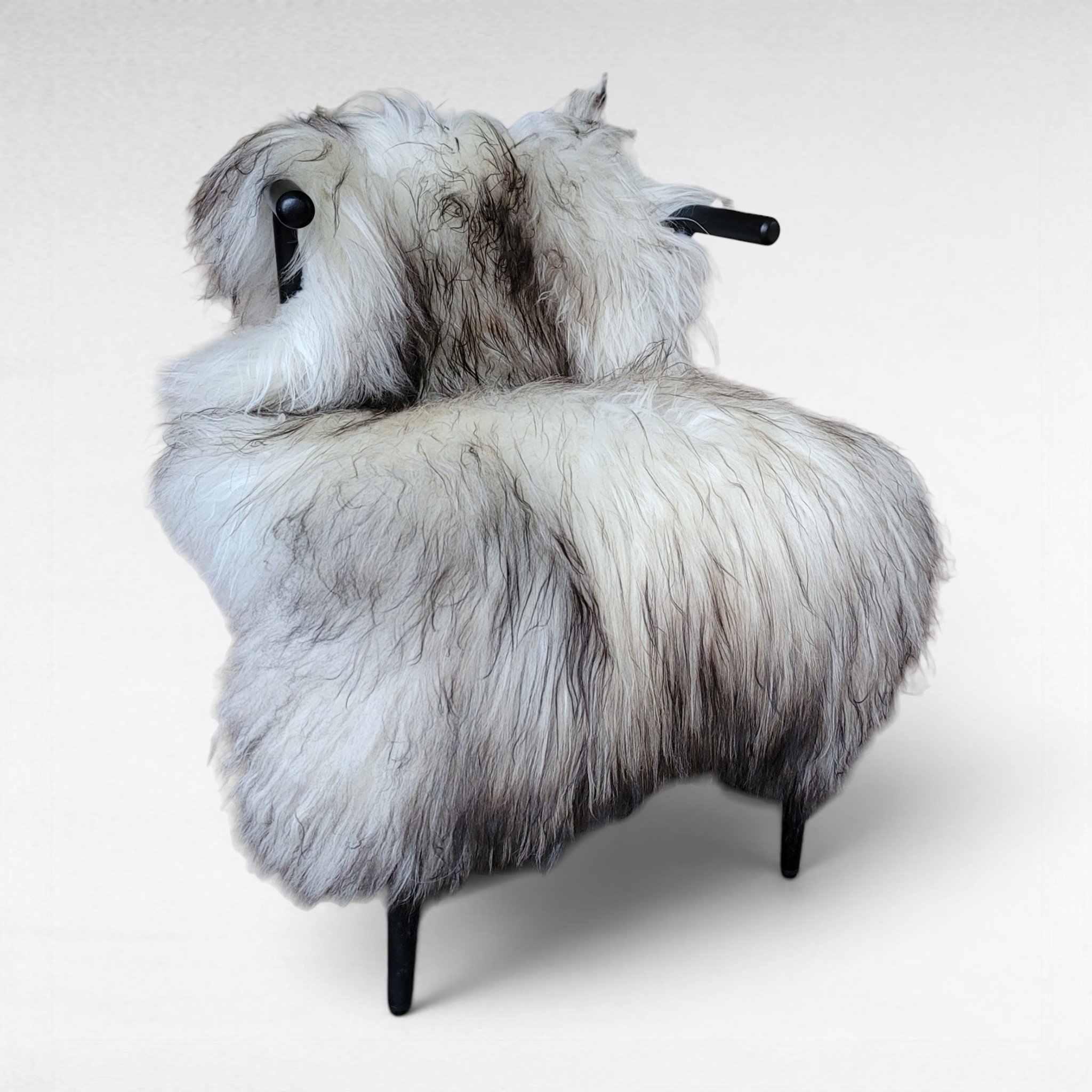 Gray Icelandic Sheepskin Wide, Long + Silky Soft 50" x 33"