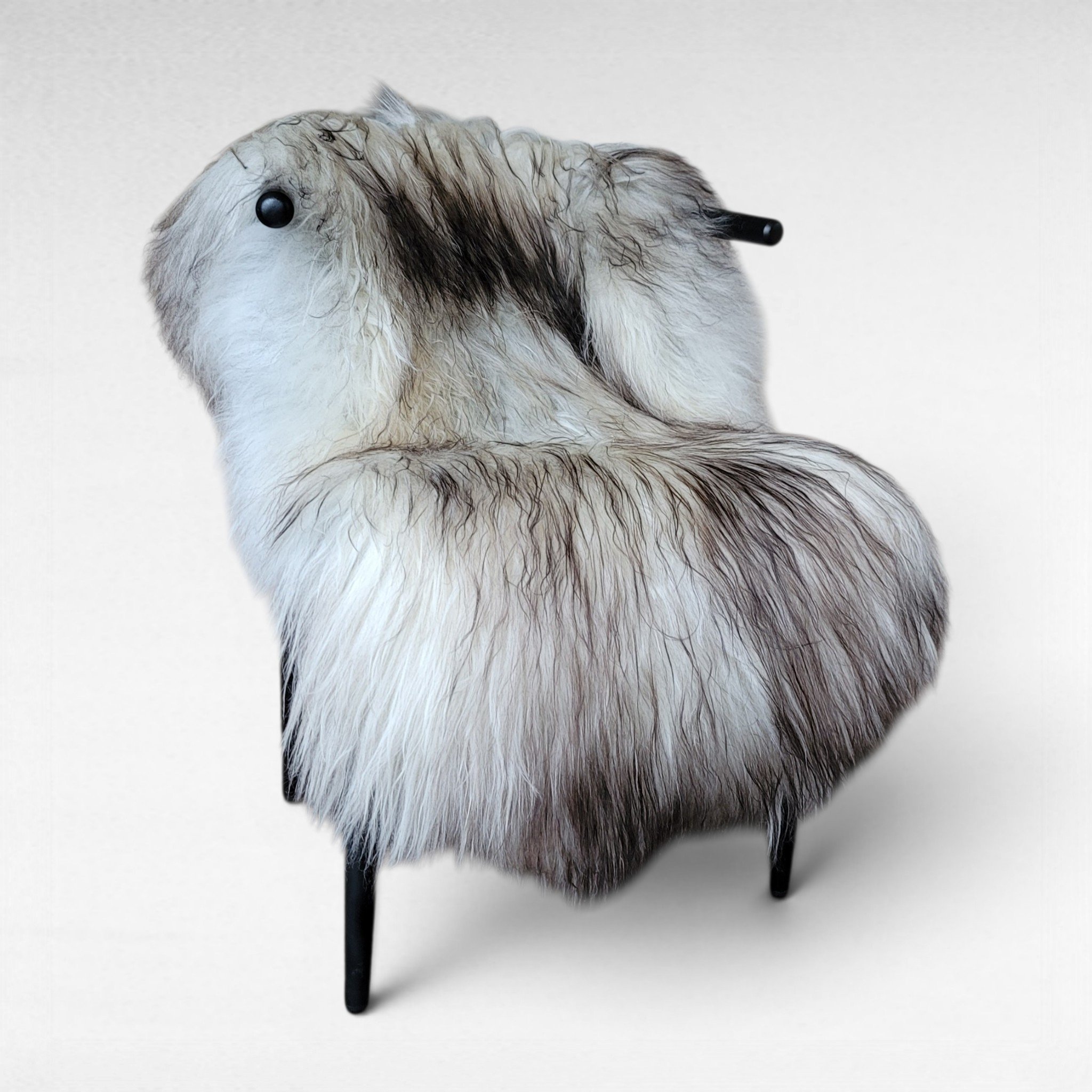 Gray Icelandic Sheepskin Wide, Long + Silky Soft 50" x 33" - Image 3
