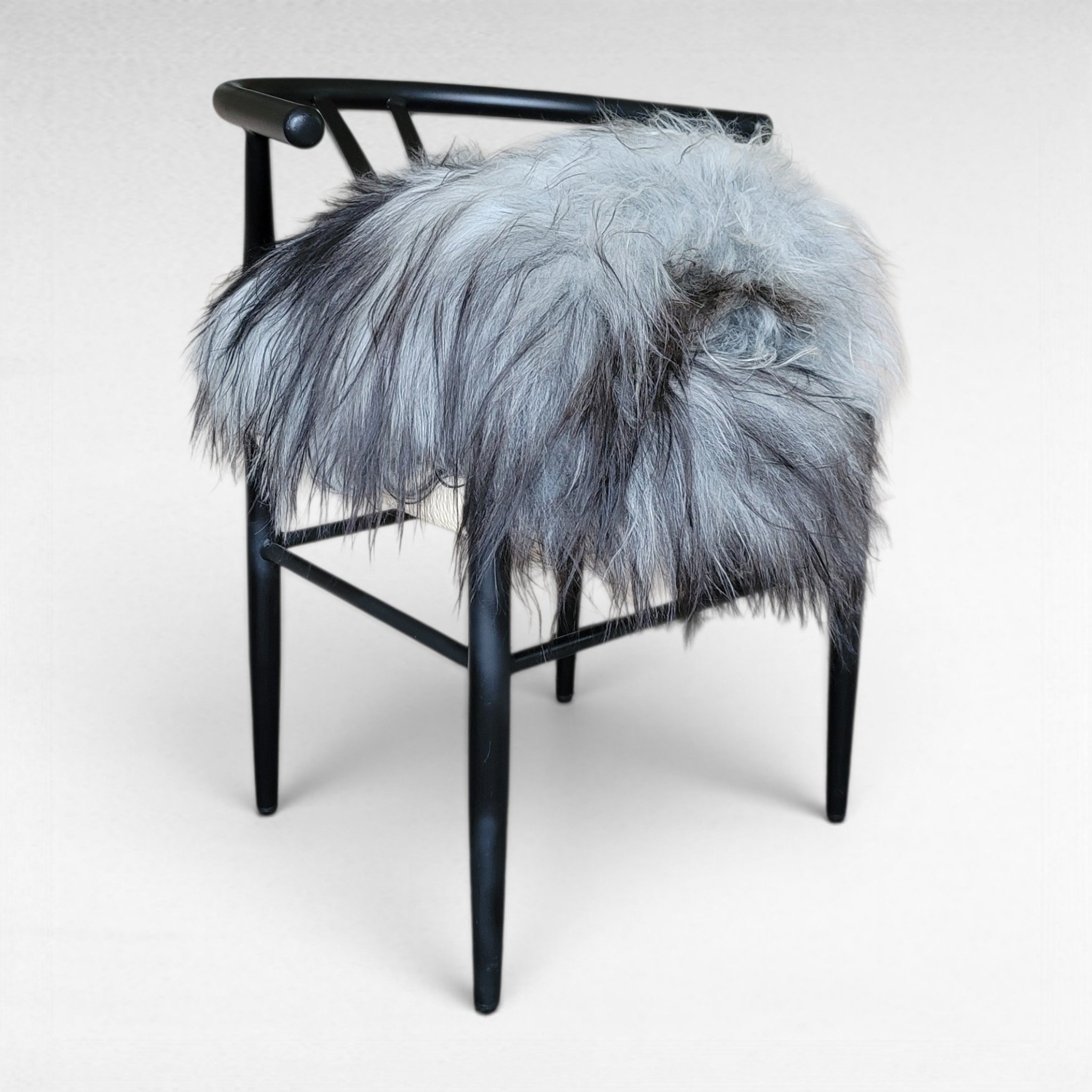 Gray Icelandic Sheepskin Wide, Long + Silky Soft 54" x 35" - Image 4