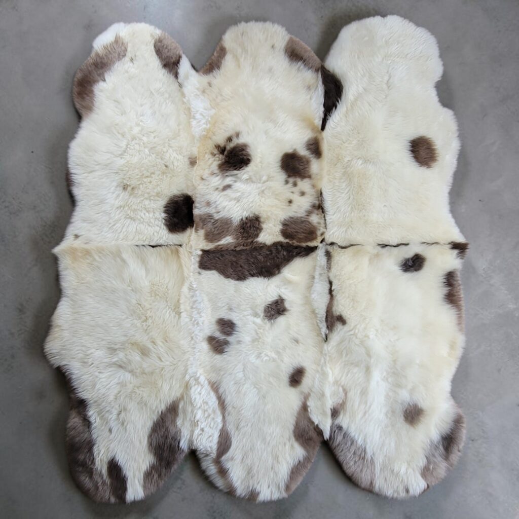 Rustic Luxury Albanian Lambskin Rug - Baby Soft 6-Pelt Sheepskin (68" x 58")