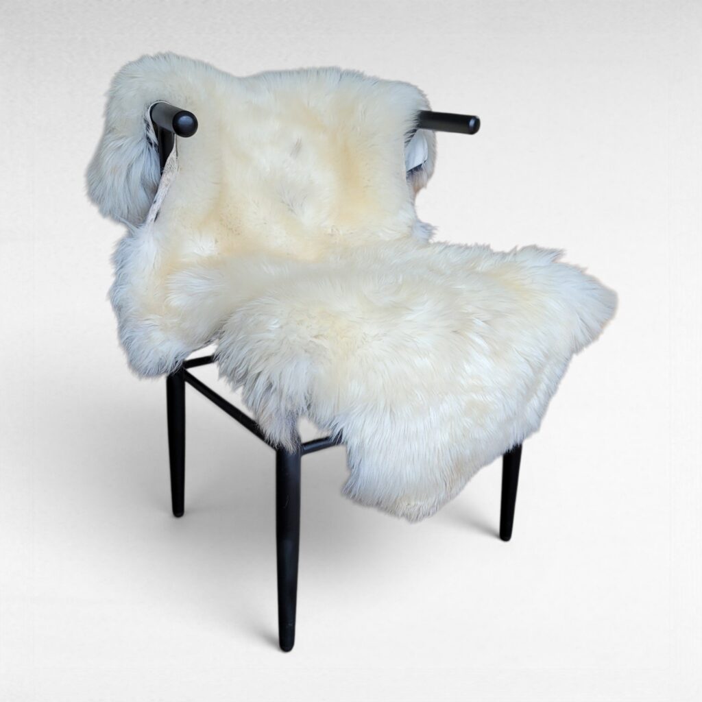 Beautiful Shape Sheepskin Beige + Tan + Cream (44" x 33")