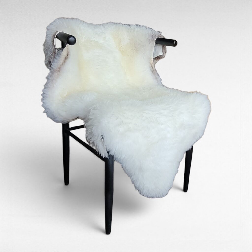 Rustic Primitive Natural Sheepskin Tan Raw Edges (44" x 32")