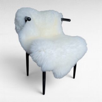 Big Dense Sheepskin Natural Off White Color + Tan Spot (48" x 33")