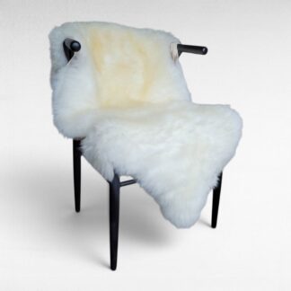 Dense Soft Sheepskin Pelt - Natural Off White (49" x 33")