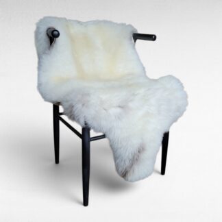 Cozy Plush Wool Sheepskin Tan Flecks Natural Base (48" x 31")