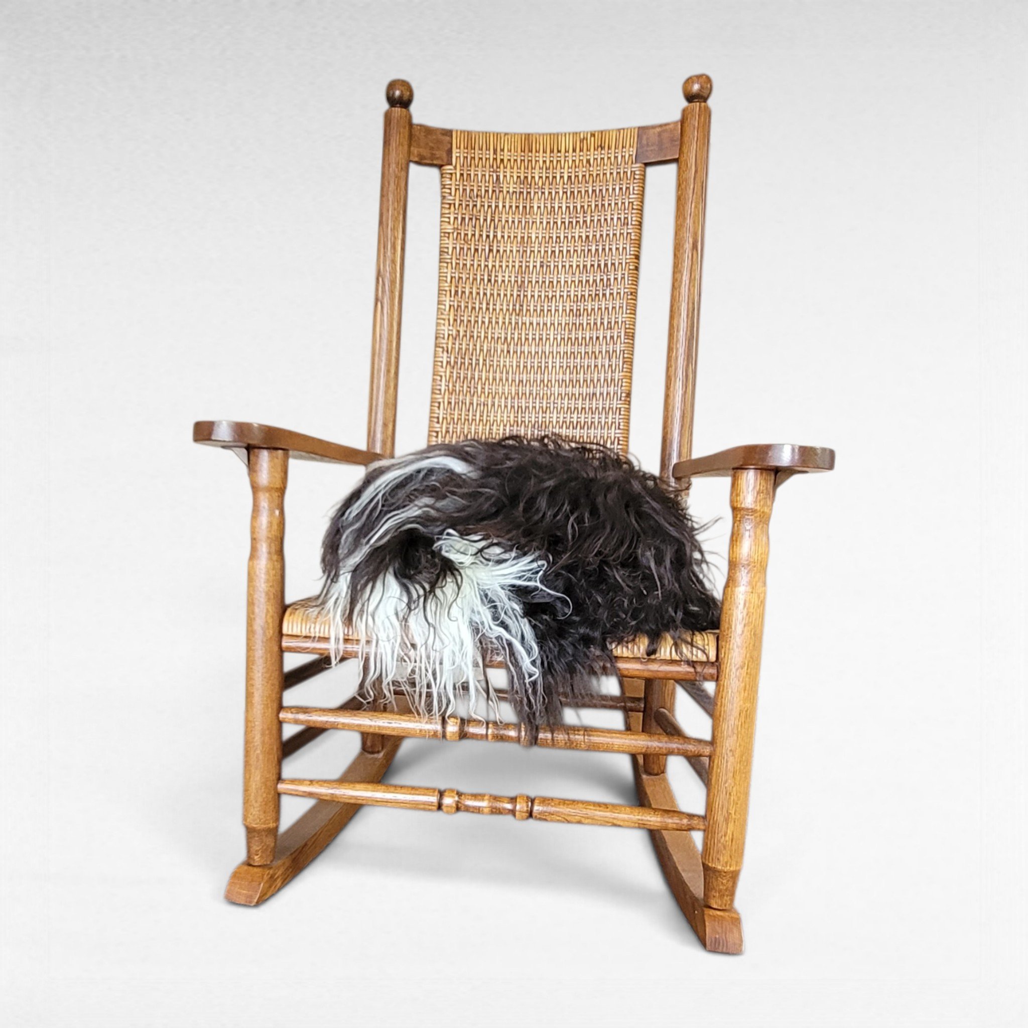 Icelandic Sheepskin Rug - Cream + Brown Spot, Gray Base 49" x 32" - Image 2