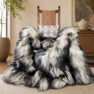 Icelandic Quad (4 Pelt) Dark Tip Sheepskin