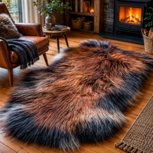 XXXL Icelandic Sheepskin shown on the floor
