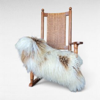 Dirty Blonde Spotted Curly Wool Sheepskin (46" x 31")