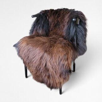 XL Icelandic Sheepskin Dark Edge Rich Brown 54" x 38"