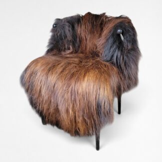 XL Icelandic Sheepskin Long Brown Wool 55" x 37"