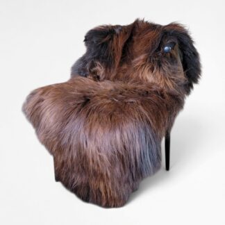 XL Icelandic Sheepskin Long Reddish Brown Wool 54" x 34"