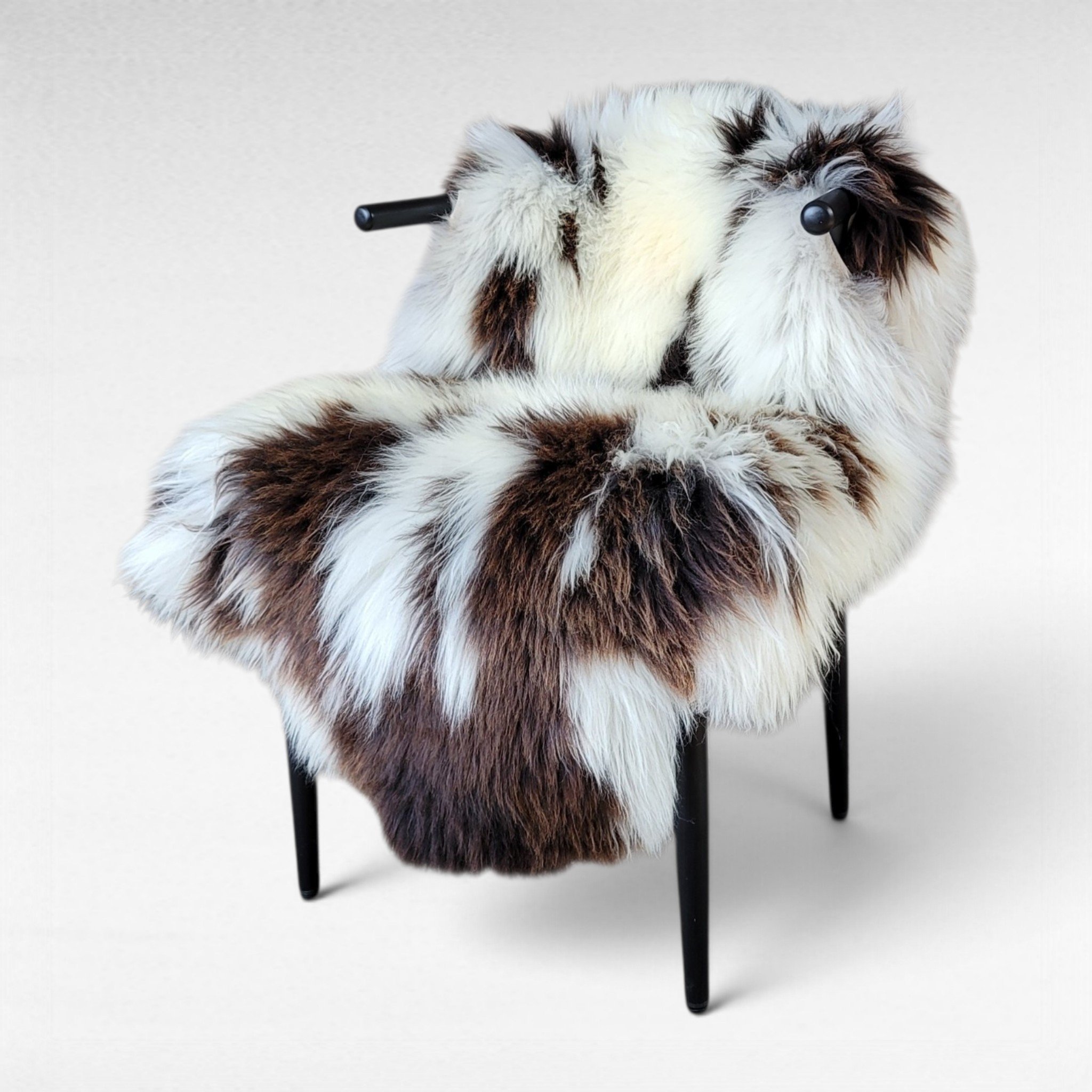 Rare Breed British Sheepskin Rug – Plush White with Brown Spot 49" x 32"
