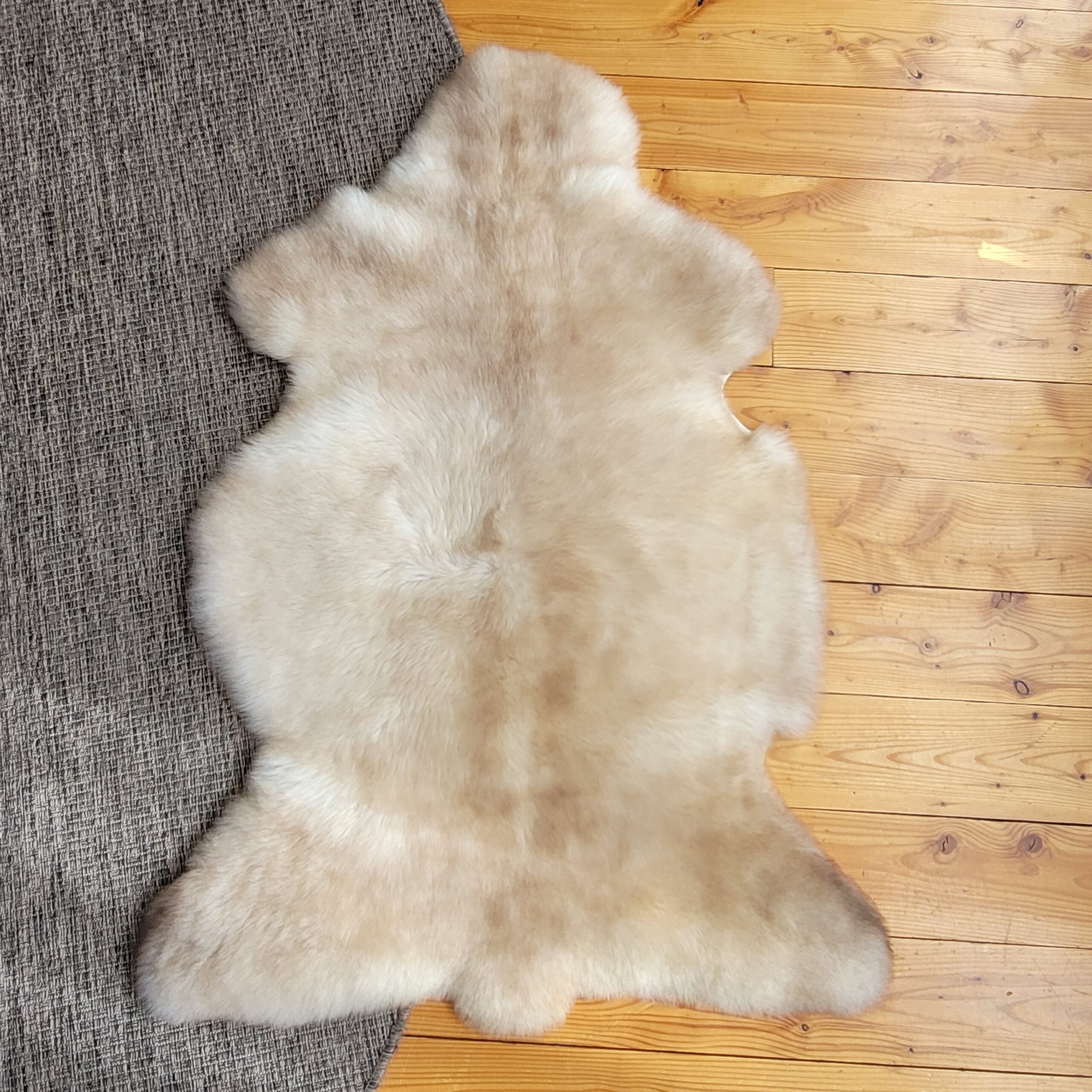 Rare Breed Portland Sheepskin Throw – Light Beige 47" x 31" - Image 3