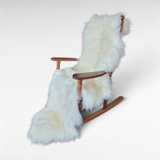 Long White Double Icelandic Sheepskin 84" x 34"