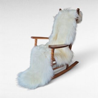 Long White Double Icelandic Sheepskin 88" x 35" 4 - 5" wool