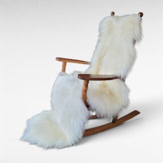 Long White Double Icelandic Sheepskin 86" x 35" 5"  long wool