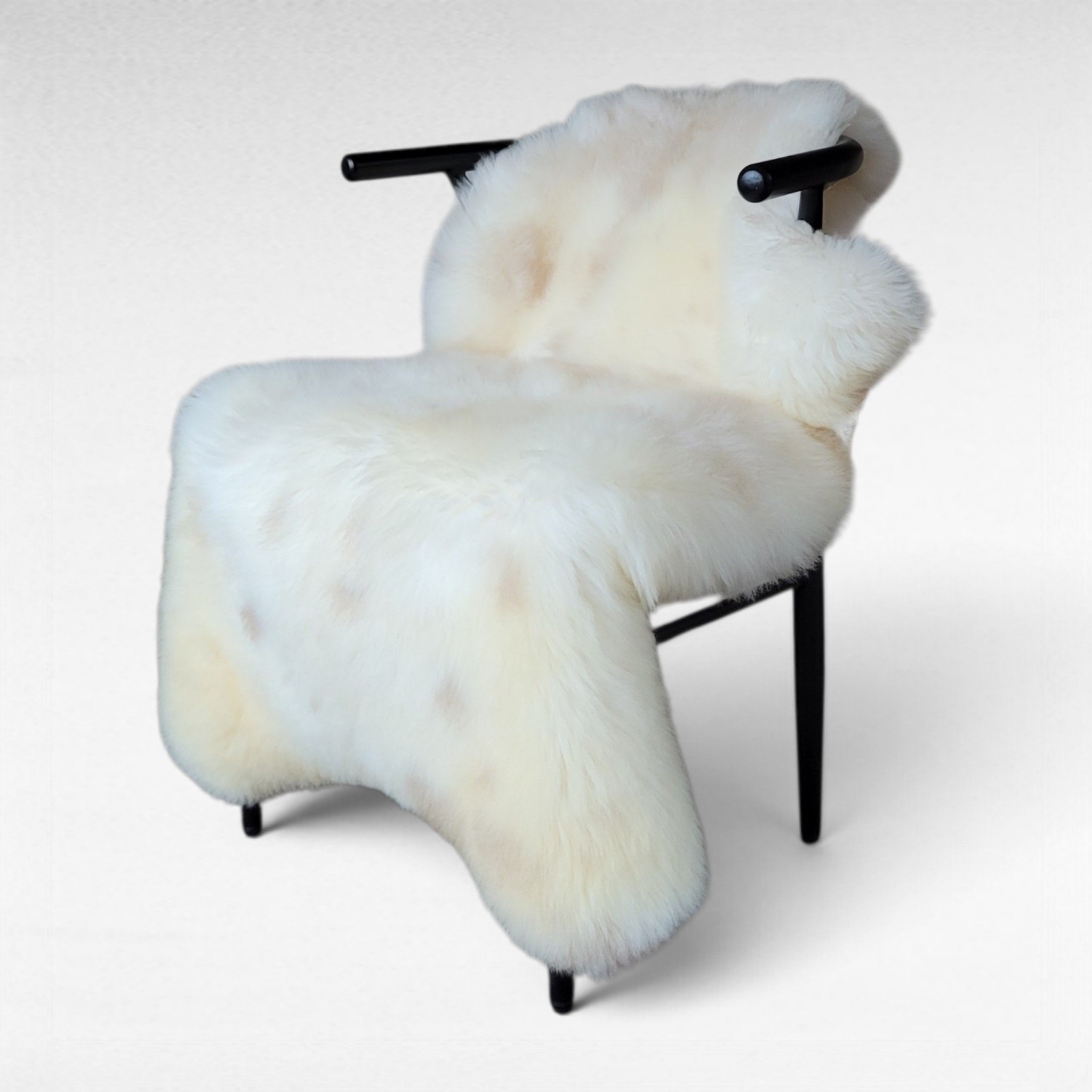 Cream & Mottled Tan Portland Sheepskin Rug 49″ x 31″