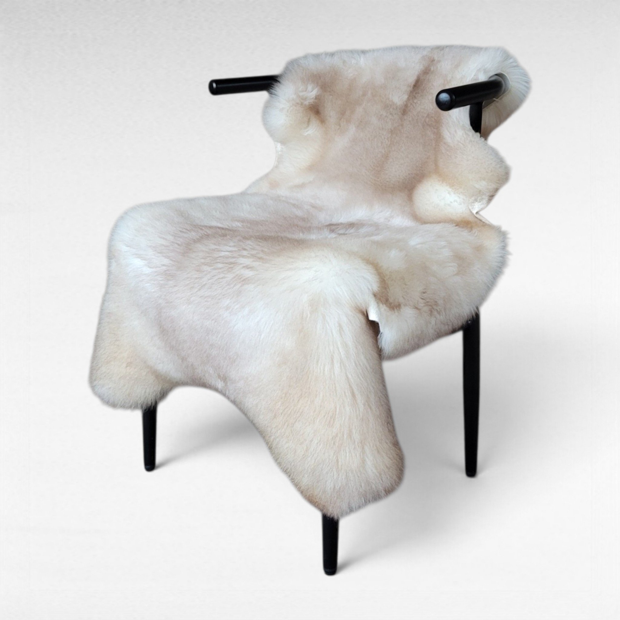 Brownish Gray & Taupe Portland Sheepskin Rug 49″ x 33″ - Image 2