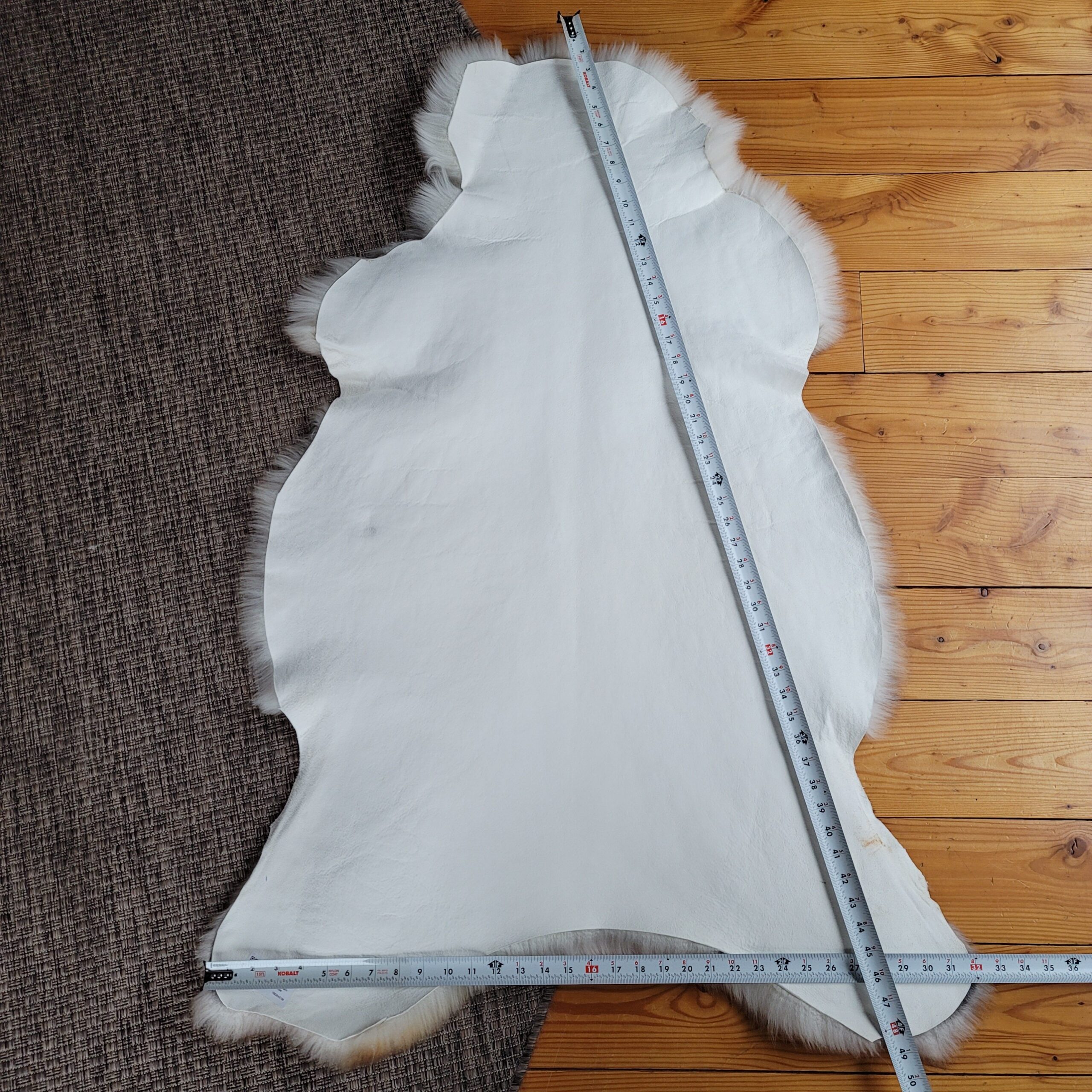 Brownish Gray & Taupe Portland Sheepskin Rug 49″ x 33″ - Image 5