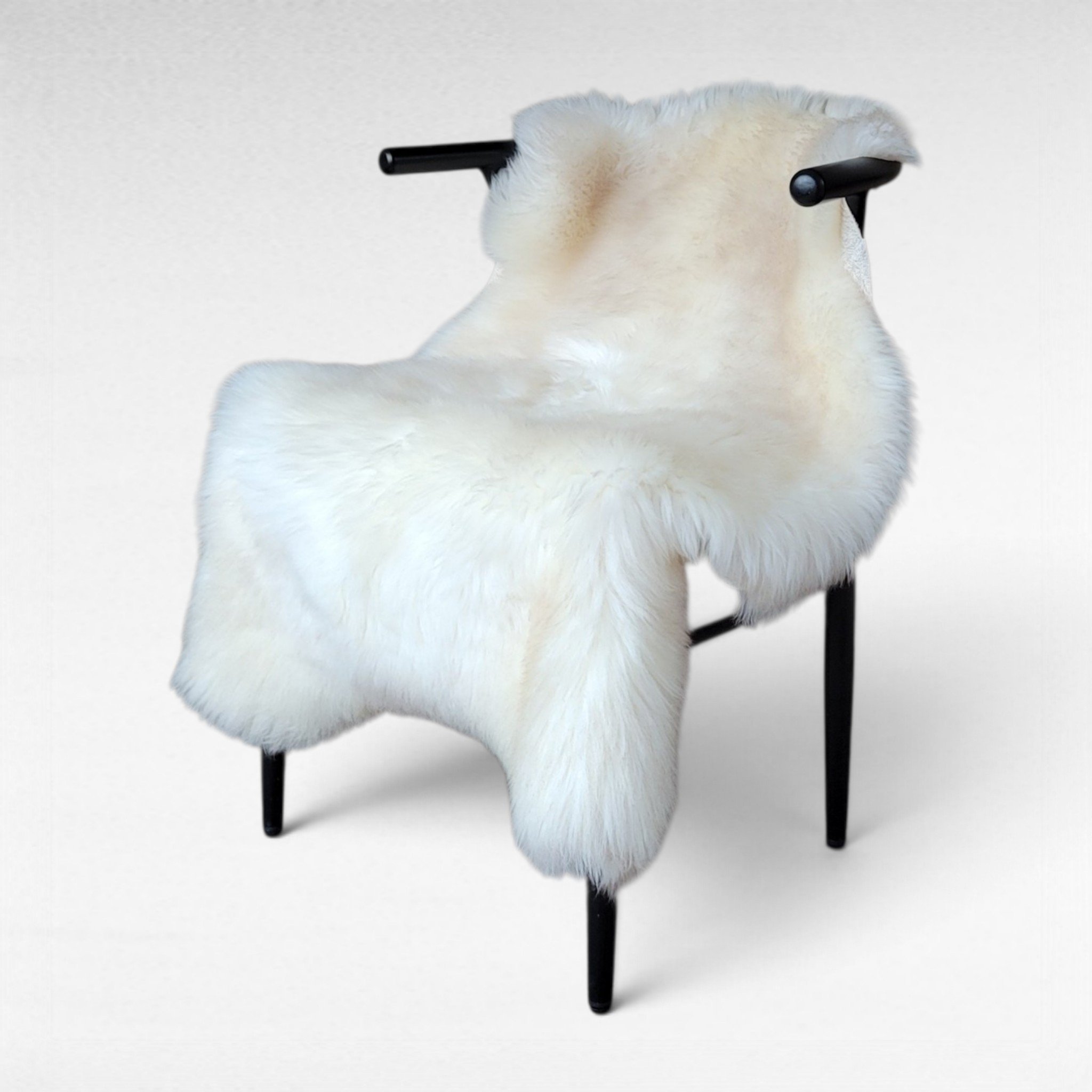 Creamy Tan Portland Sheepskin Throw 49″ x 33″