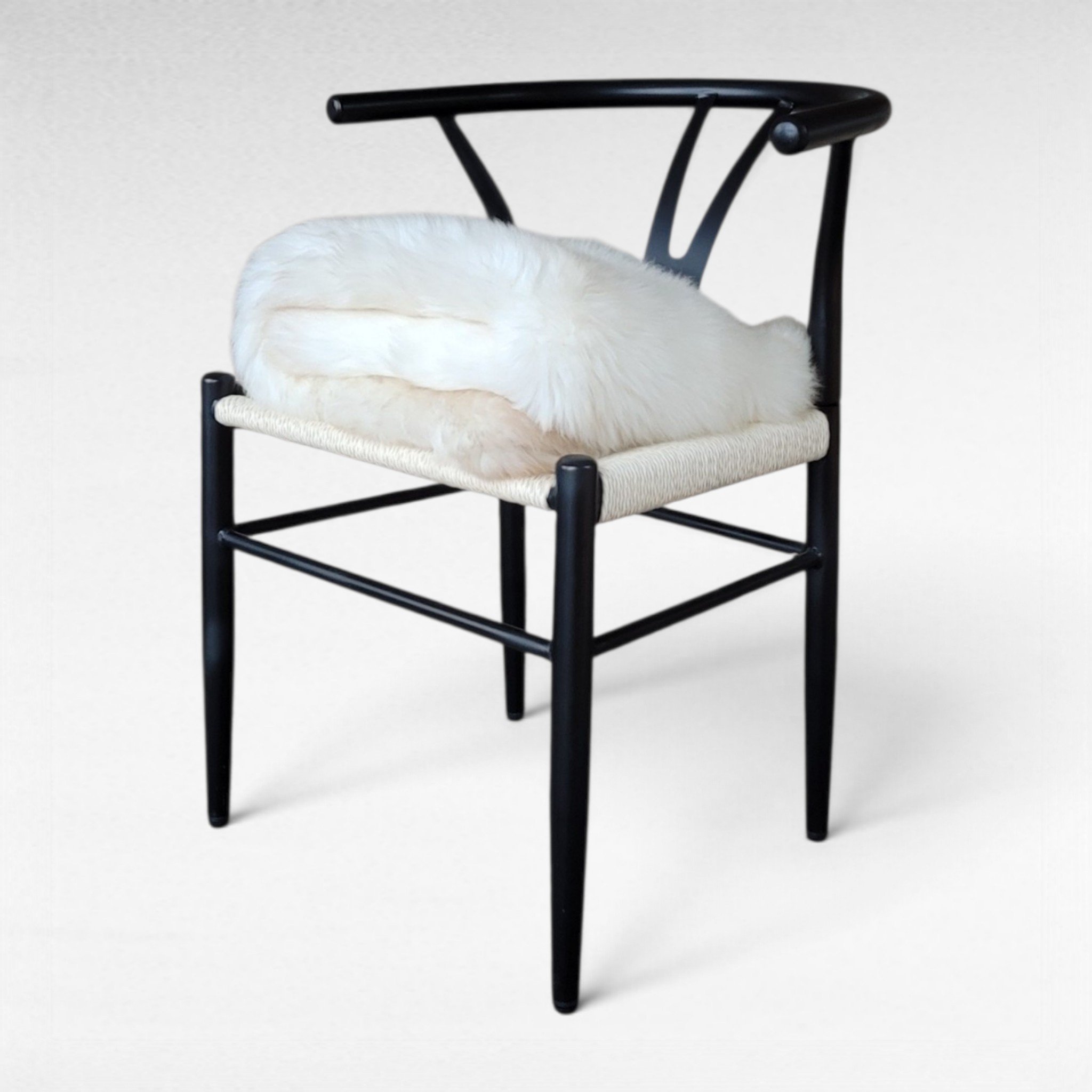 Ivory & Mushroom Beige Portland Sheepskin Rug 47″ x 33″ - Image 2