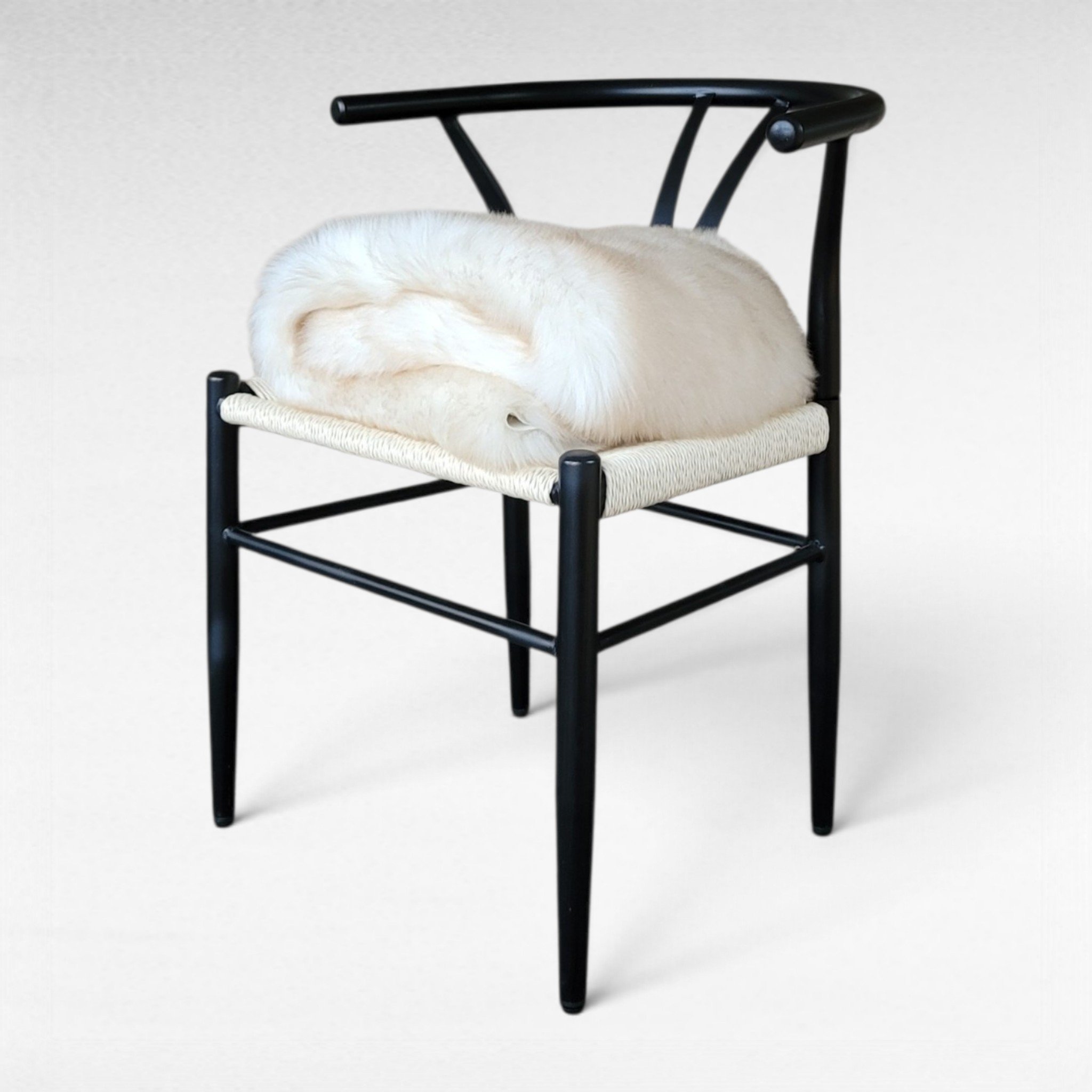 Soft Taupe & Ivory Portland Sheepskin Rug 47″ x 31″ - Image 2