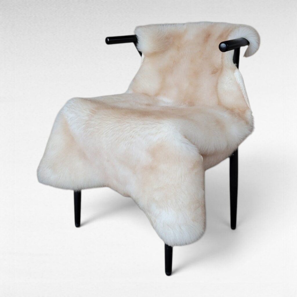 Soft Taupe & Ivory Portland Sheepskin Rug 47″ x 31″