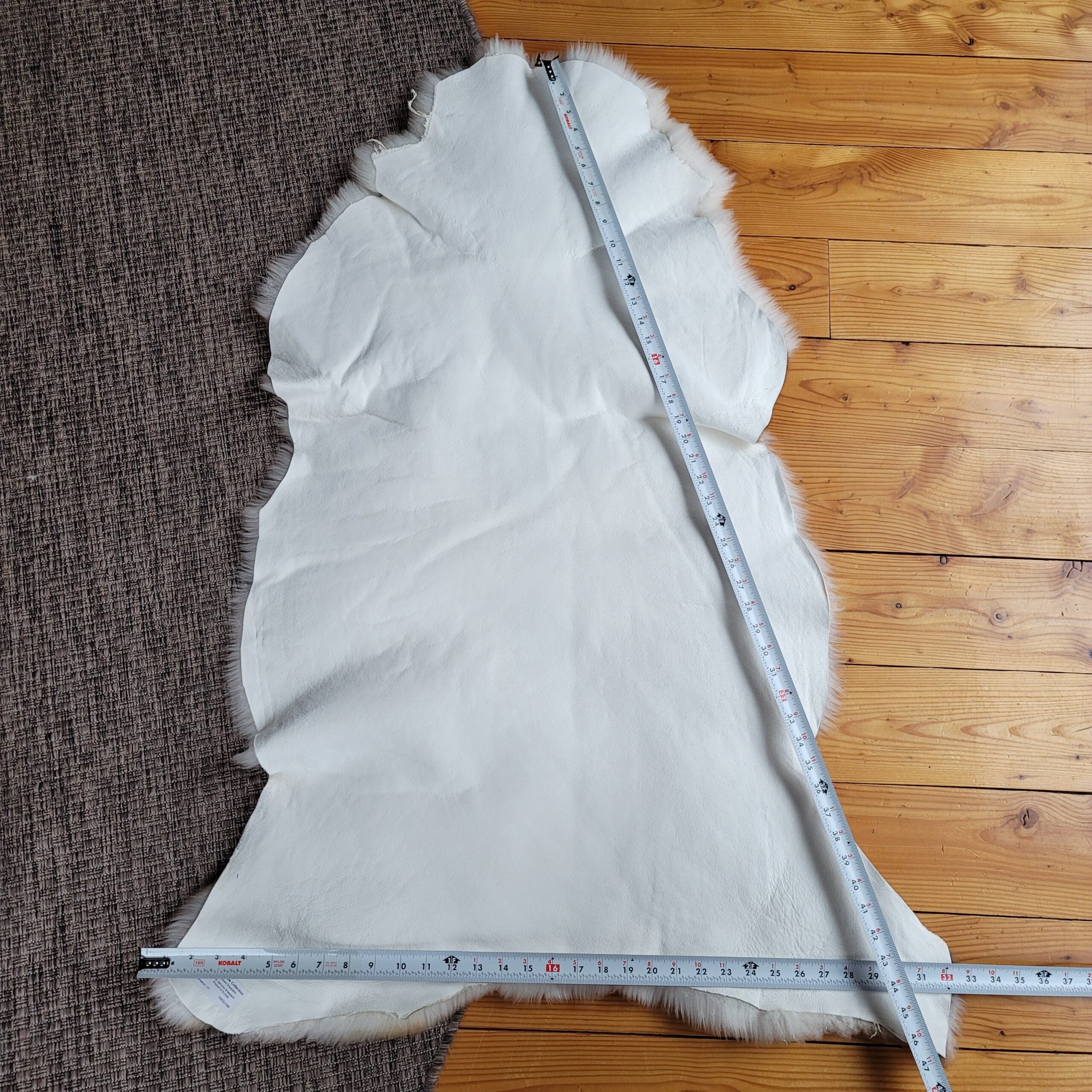Pearl Greige & Ivory Portland Sheepskin Throw 48″ x 32″ - Image 5