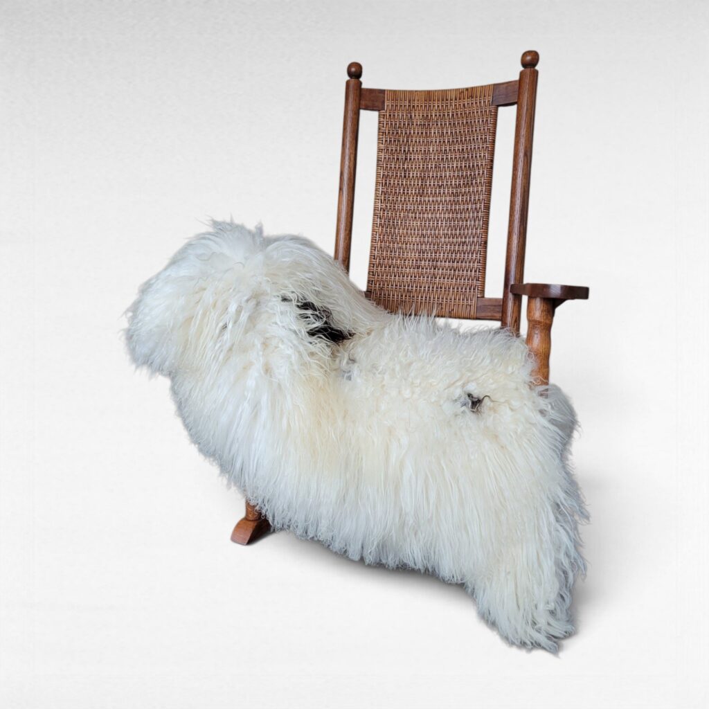 Plush Soft Ecru Spotted Icelandic Sheepskin 48″ × 32″