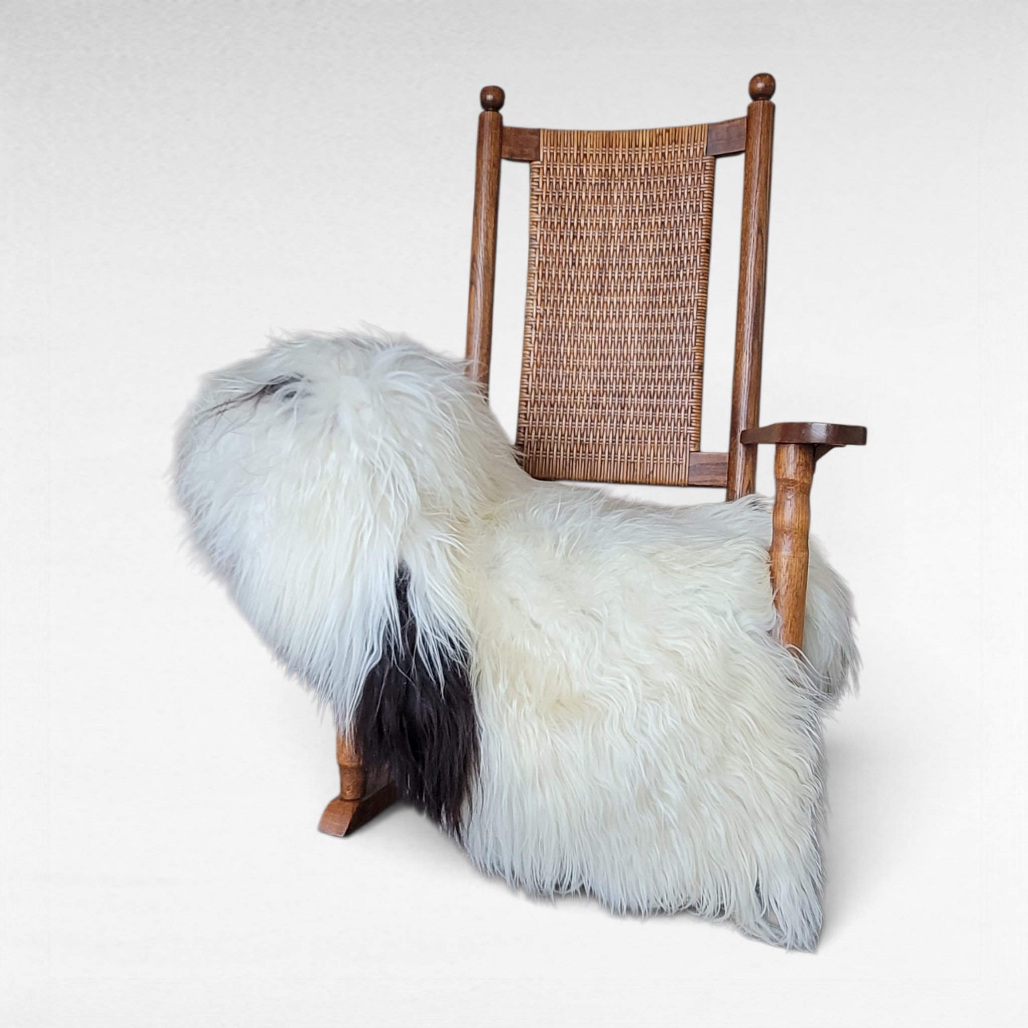 Exceptionally Soft Ecru Spotted Curly Icelandic Sheepskin 48″ × 35″ - Image 2