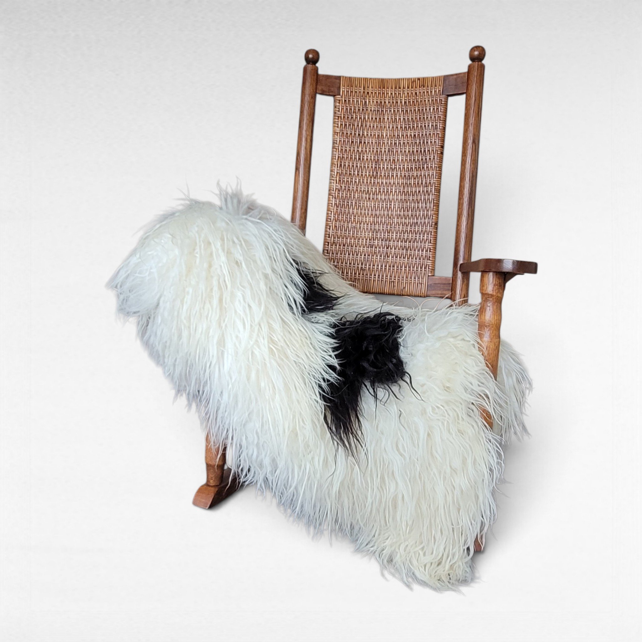 Soft Curly Ecru Spotted Icelandic Sheepskin 48″ × 34″ - Image 4