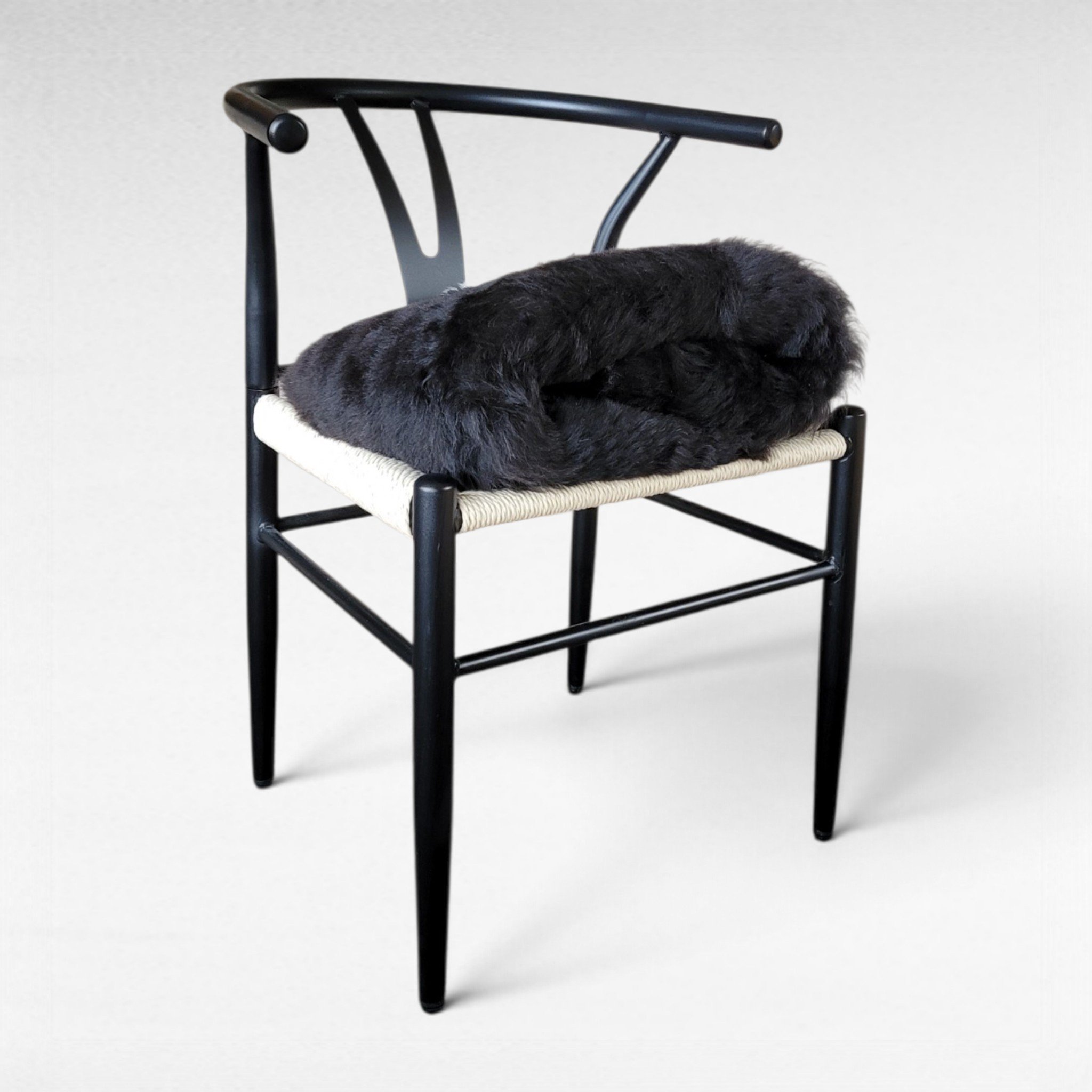 Natural Black-Brown Icelandic Lambskin Rug or Throw 42″ × 32″ - Image 2