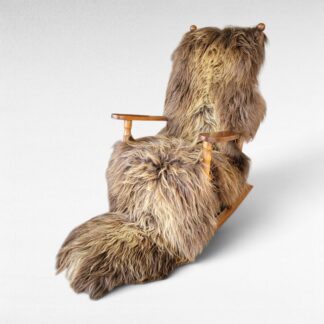 Rare Natural Dirty Blonde + Rusty Brown Long Genuine Icelandic Sheepskin Double 91" x 32"