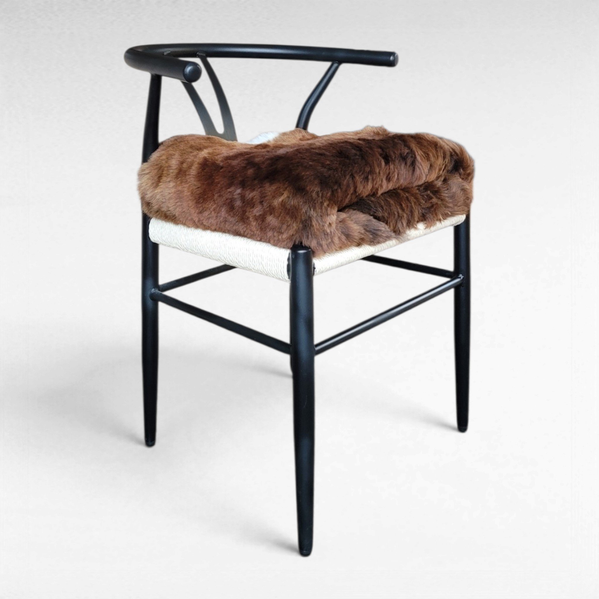 Rare Copper Brown & White Shorn Icelandic Sheepskin Naturally Varied Copper 45″ × 31″ - Image 2