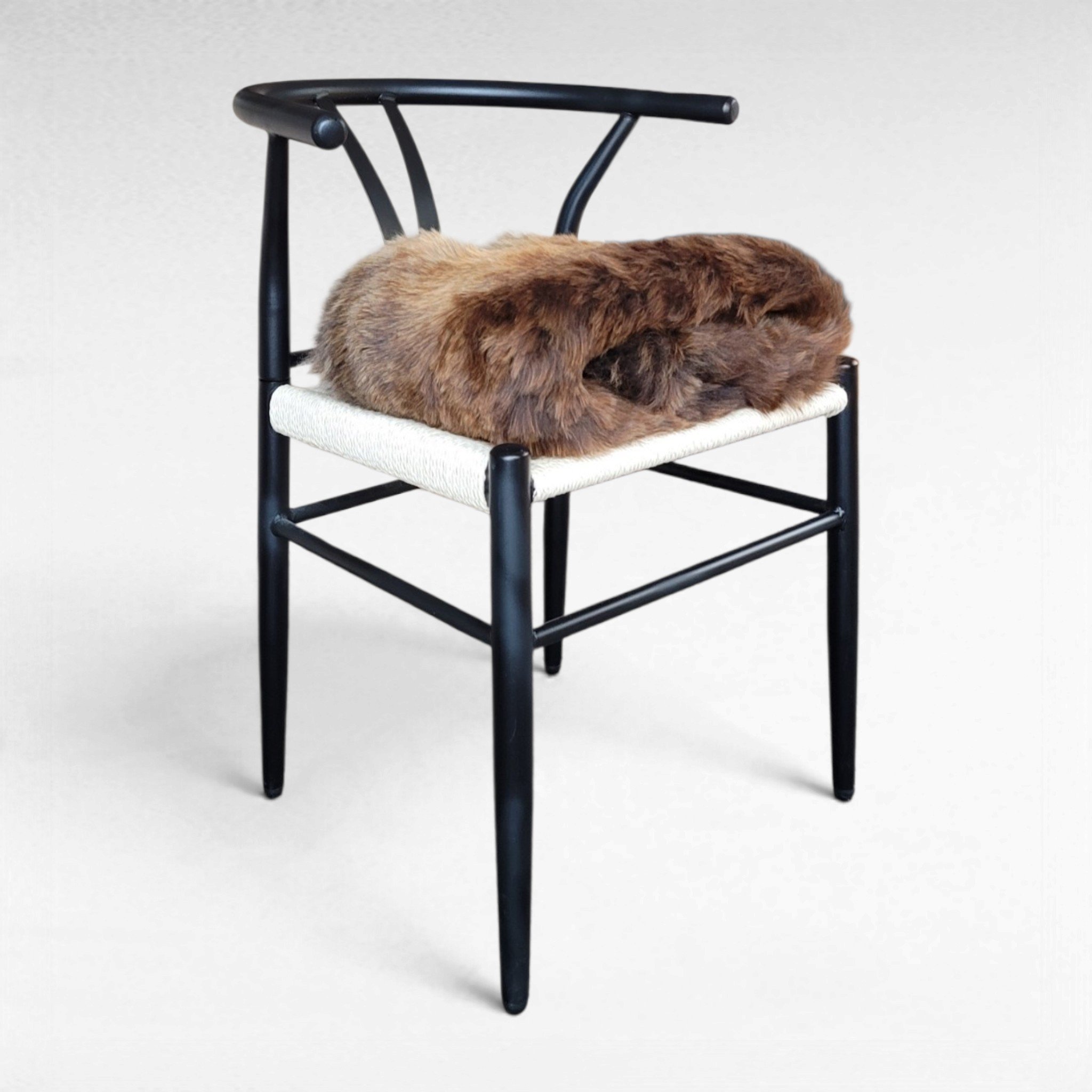 Rare Copper Brown & White Shorn Icelandic Sheepskin Natural Copper Tones 43″ × 32″ - Image 3