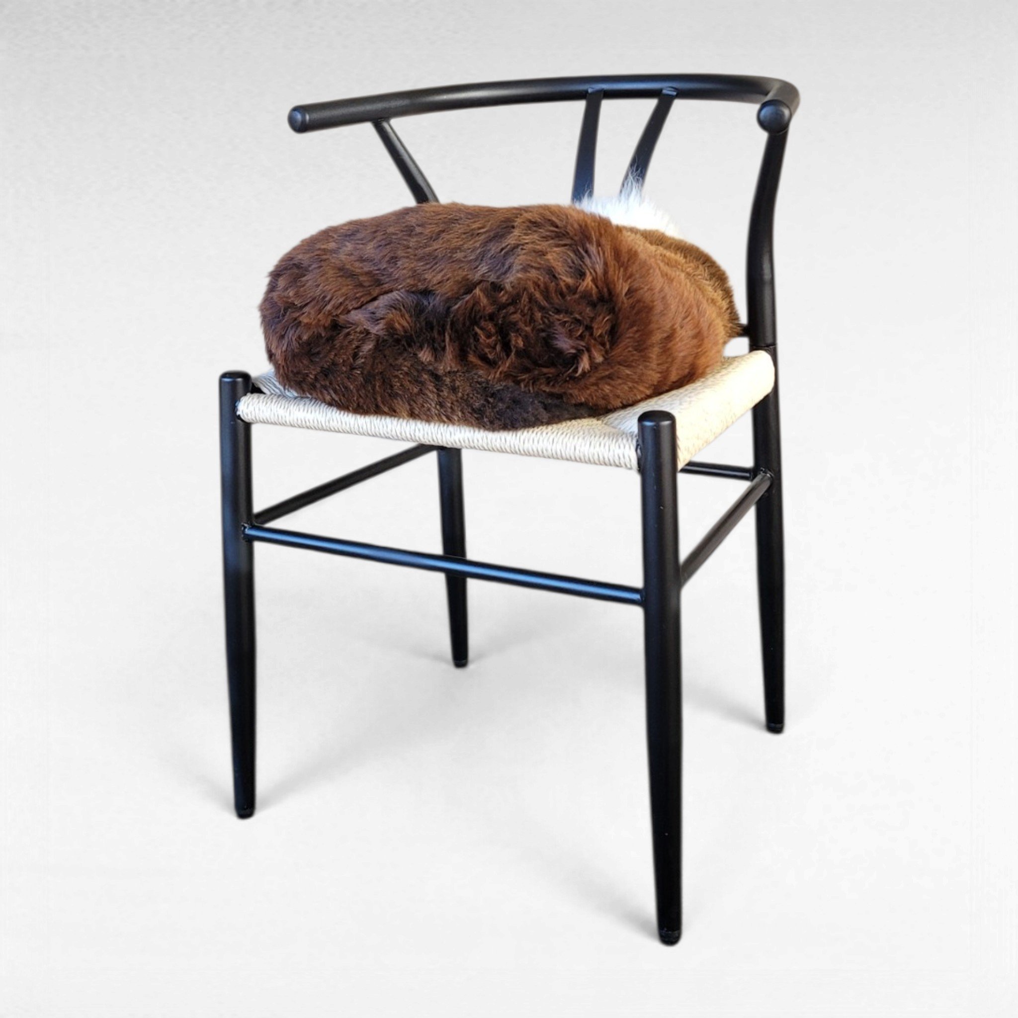 Rare Dark Copper & White Shorn Icelandic Sheepskin 44″ × 33″ - Image 2