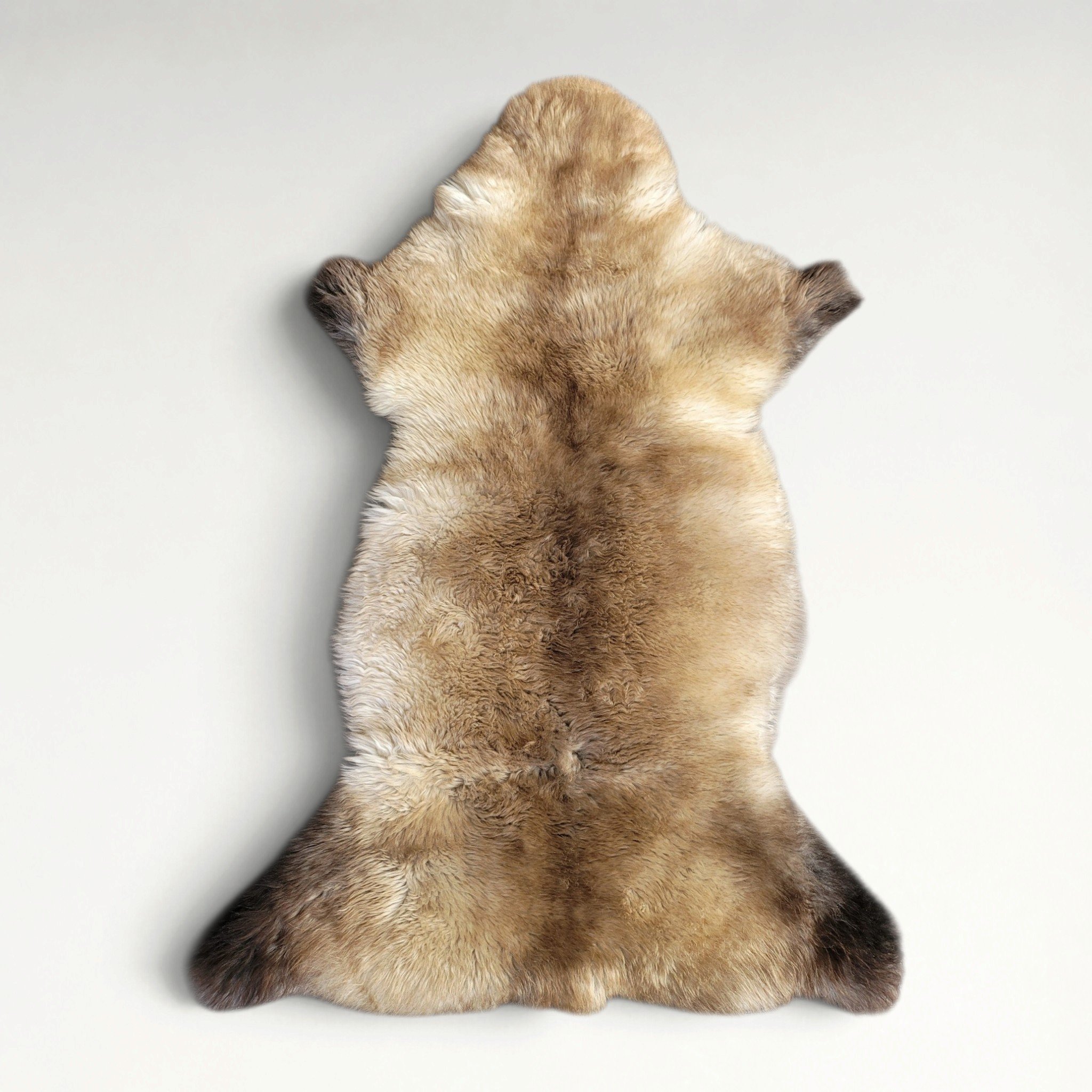 Amazing Unique German Sheepskin 50" x 34" Exceptionally Soft Dense Wool