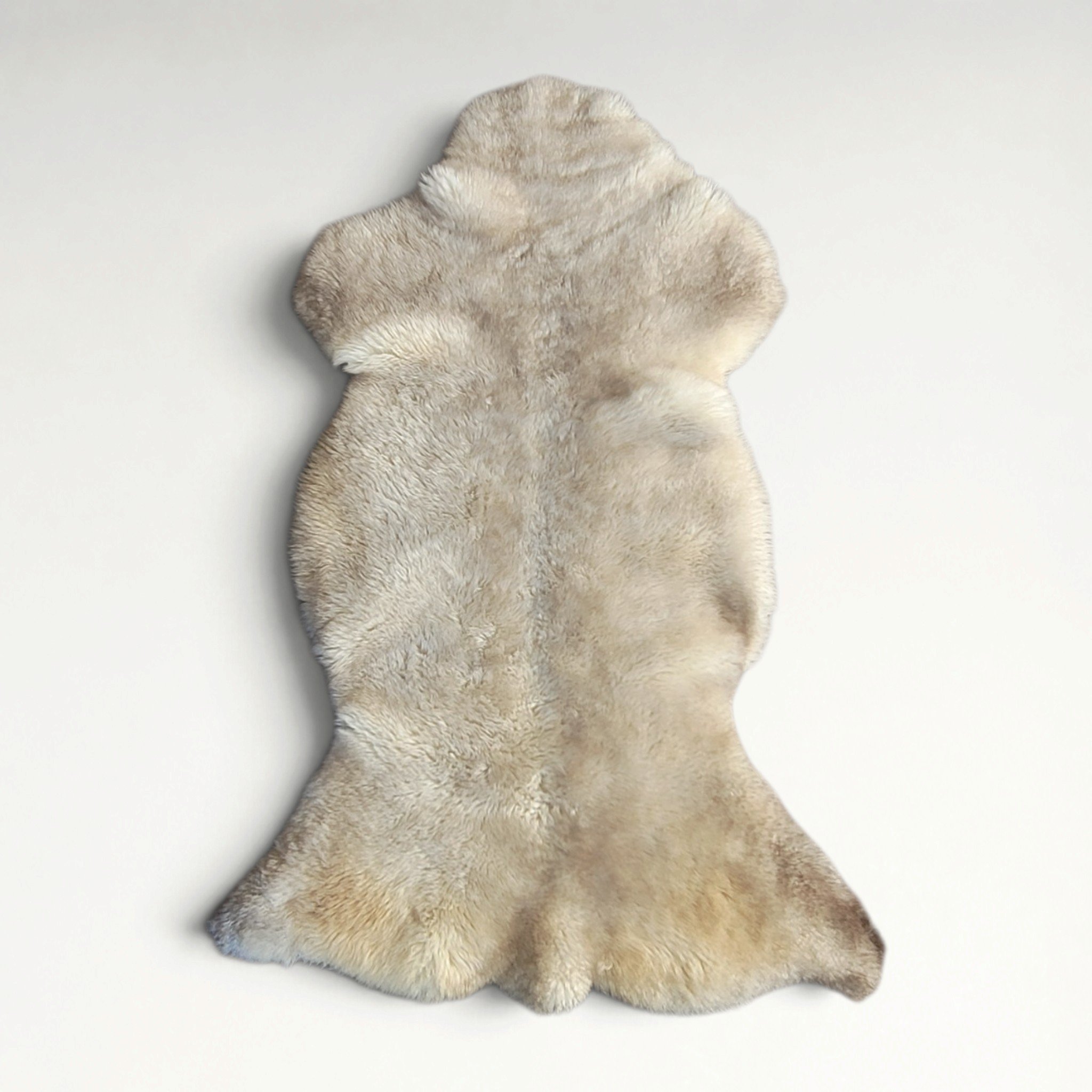 Rare Light Tan Short Fur German Sheepskin Hide 46" x 32"