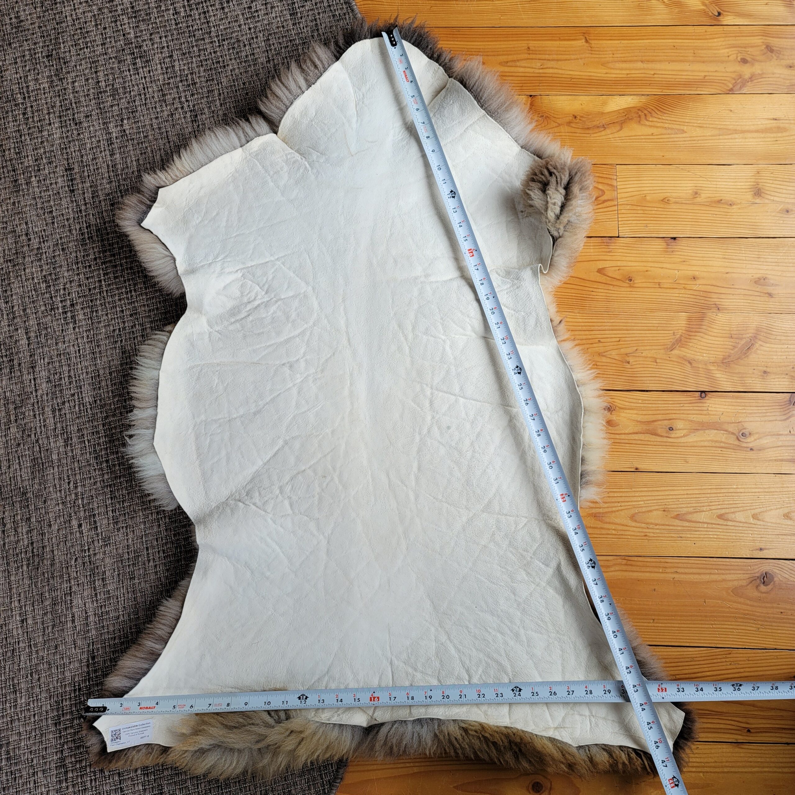 Rare German Sheepskin – Natural Organic Hide – 48" × 34" - Image 5