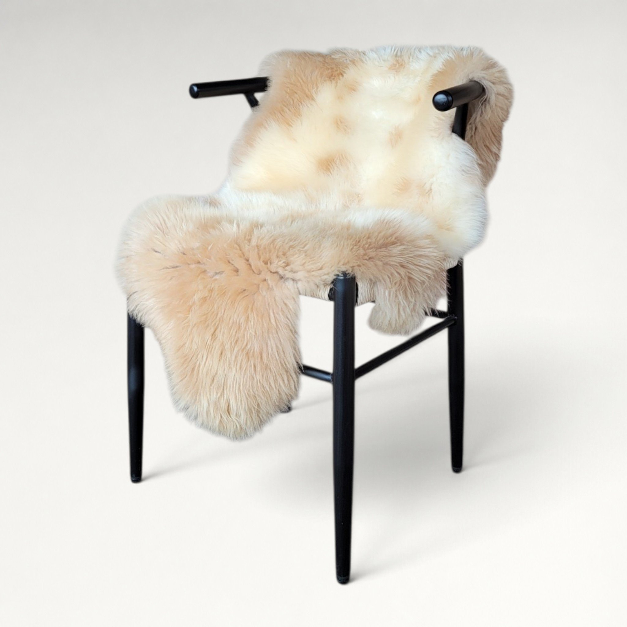 Rare German Sheepskin – Lush, Plush Wool – 44" × 28"
