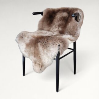 Rare German Sheepskin – Natural Mushroom Brown – 43" × 32"