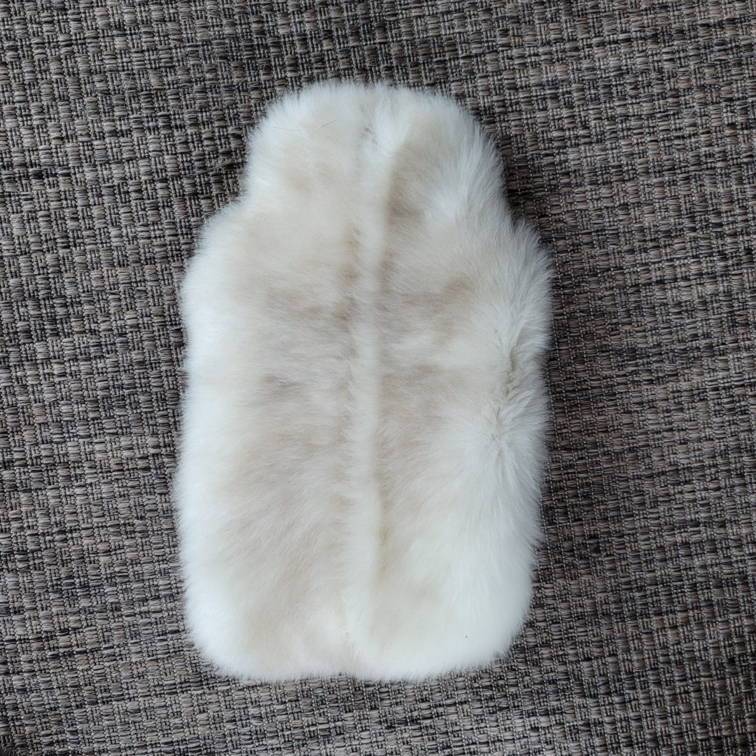Silky Soft Bone + Tan Hot Water Bottle Cover - Fits 2L Bottle - Image 6
