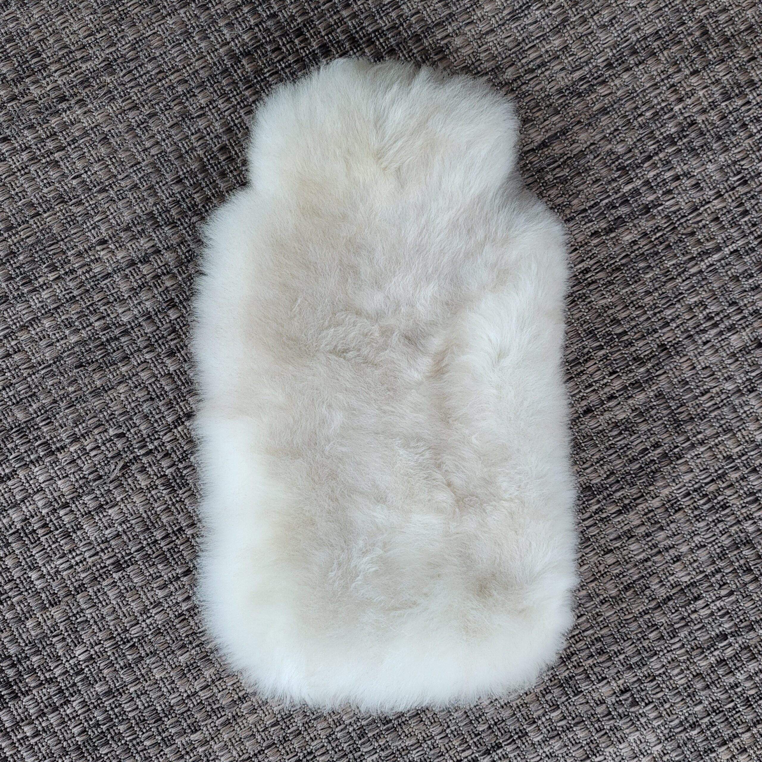 Silky Soft Bone + Tan Hot Water Bottle Cover - Fits 2L Bottle - Image 4
