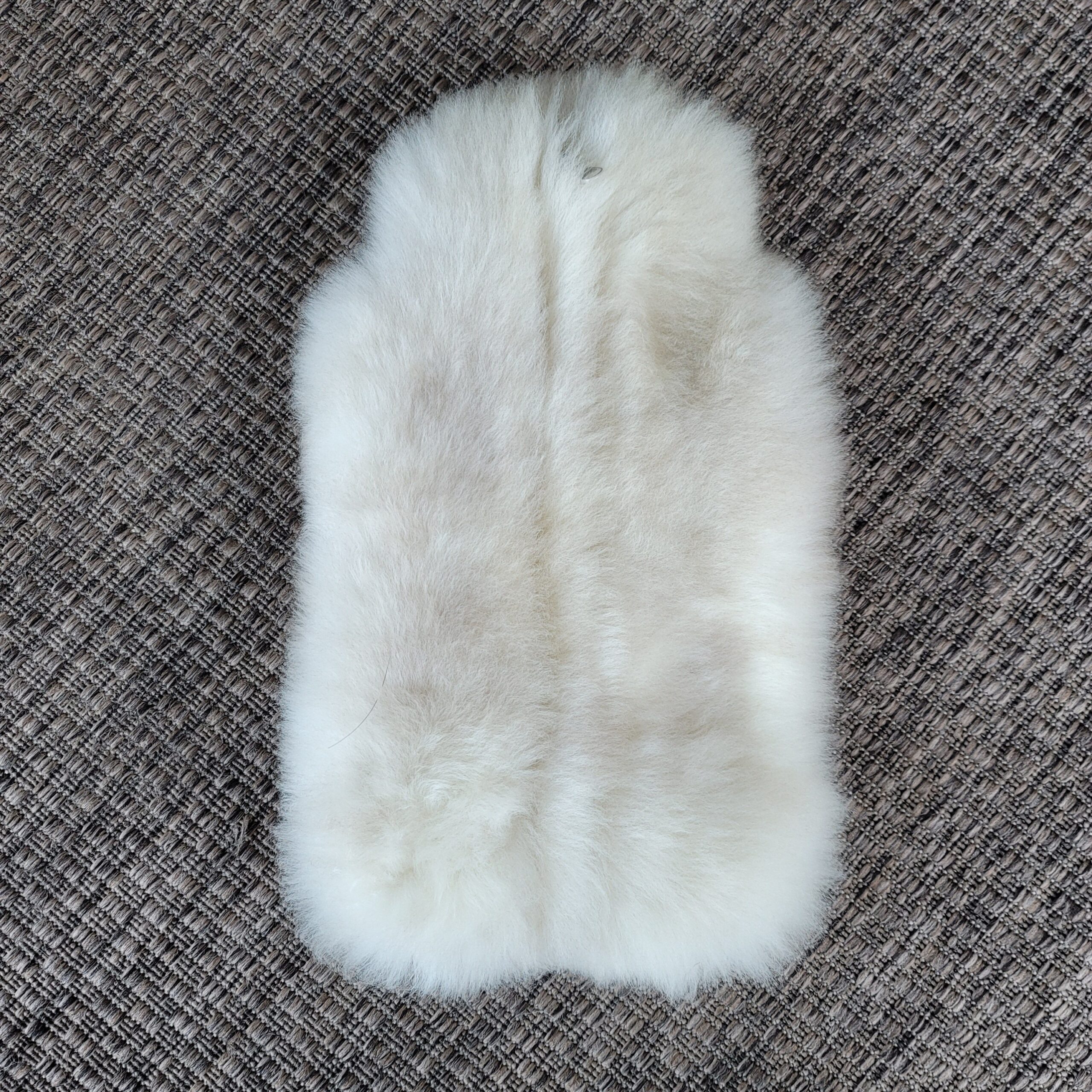 Silky Soft Bone + Tan Hot Water Bottle Cover - Fits 2L Bottle - Image 5