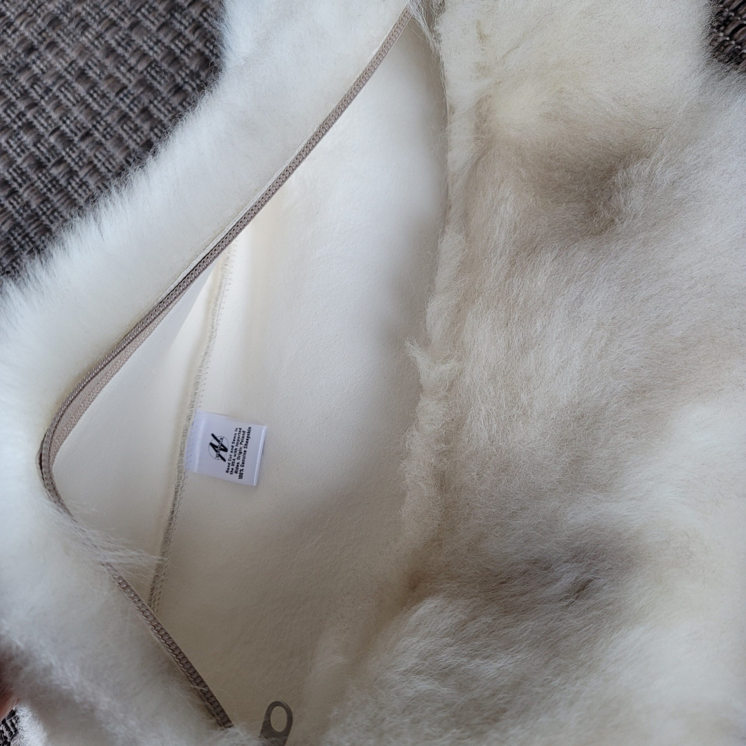Silky Soft Bone + Tan Hot Water Bottle Cover - Fits 2L Bottle - Image 3
